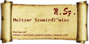 Meltzer Szemirámisz névjegykártya